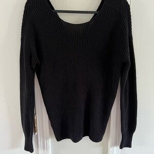 LOFT Black Crew Neck Sweater